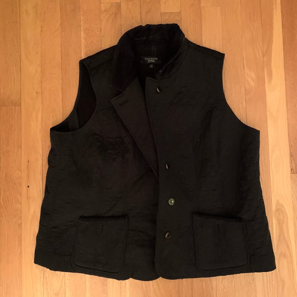 Black Talbots Quilted Vest Women 2XP